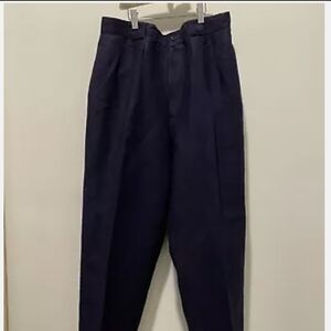 Collectible Gold Giorgio Sant Angelo Linen Rayon Blend Black Pants Women Size 12